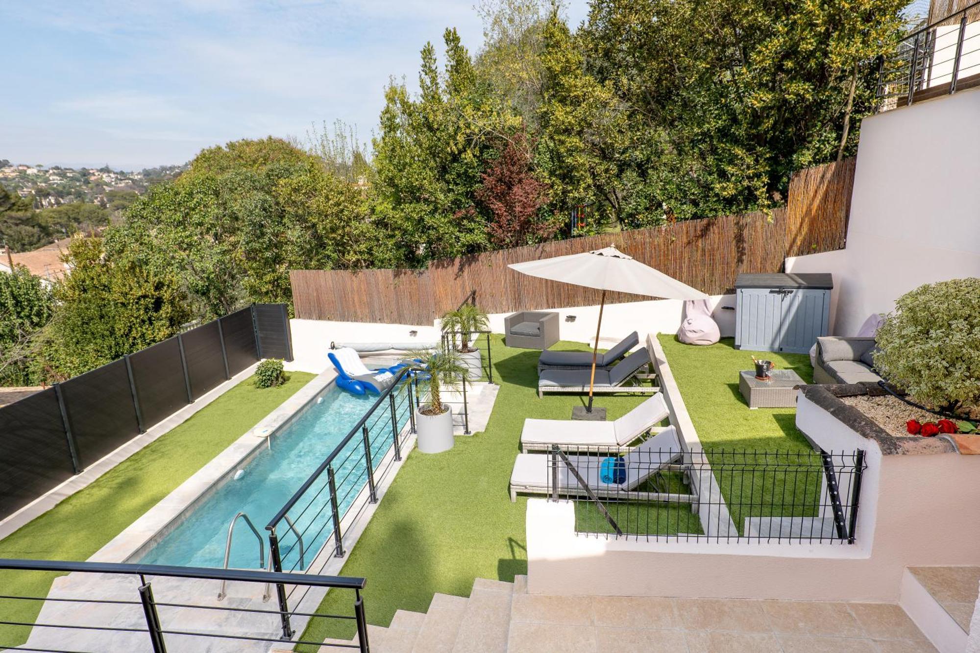 Vila Piscine-Jacuzzi-Videoprojecteur-Clim La Perle Rare Mougins Exteriér fotografie