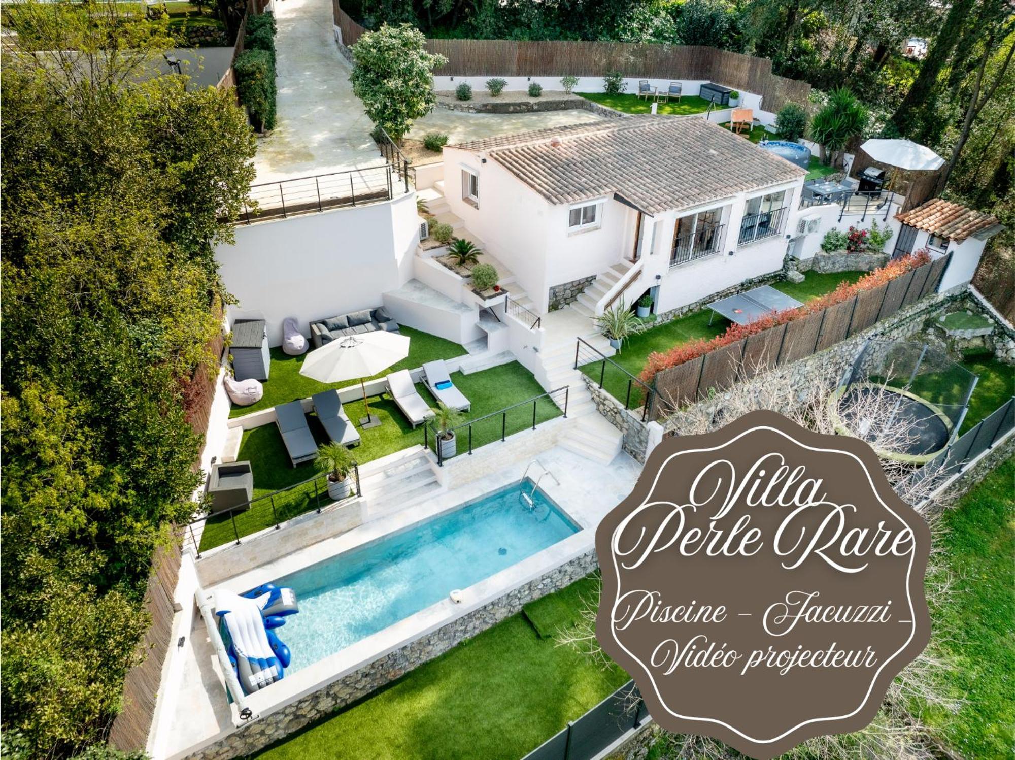 Vila Piscine-Jacuzzi-Videoprojecteur-Clim La Perle Rare Mougins Exteriér fotografie